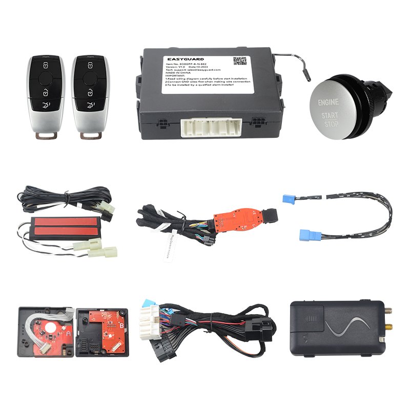 EASYGUARD Plug Play Car Alarm Fit for 13-15 Benz ML W166/13-15 GL X166/16-18 GLS X166/12-18 GLA X156 Smartphone App Control